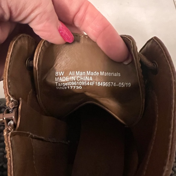 Sz 8w Brown Lace-Up Ankle Boots by Universal Thread - Picture 3 of 6